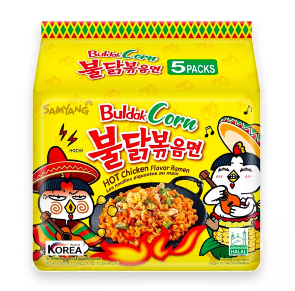 Samyang Buldak Corn Ramen – Single Pack (135g) 🌽🔥