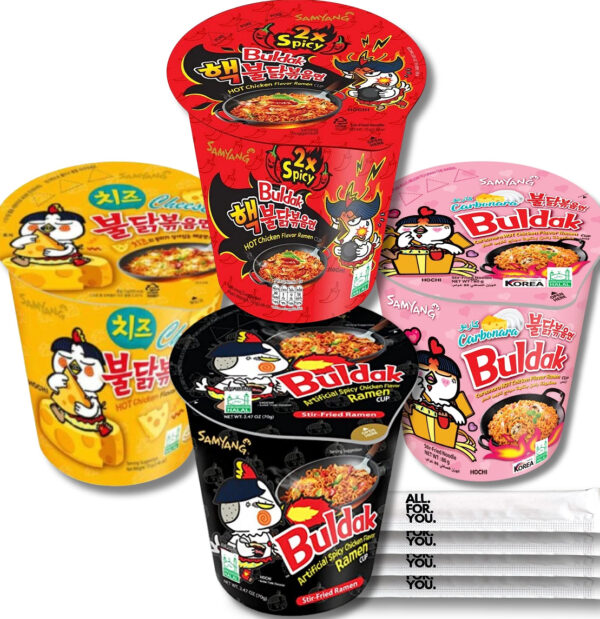 Samyang Buldak Spicy Ramen Cup – Variety Pack (Choose Your Flavor!)